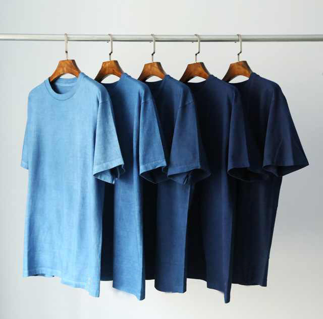 鲸蓝 IndigoWhale 蓝染T恤天然草木染indigo tee【蓝分五彩】