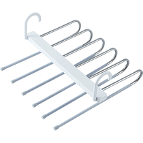 Folding trouser rack household trouser clip hanger special multi-layer multi-functional trouser hanger traceless and non-slip trouser storage artifact