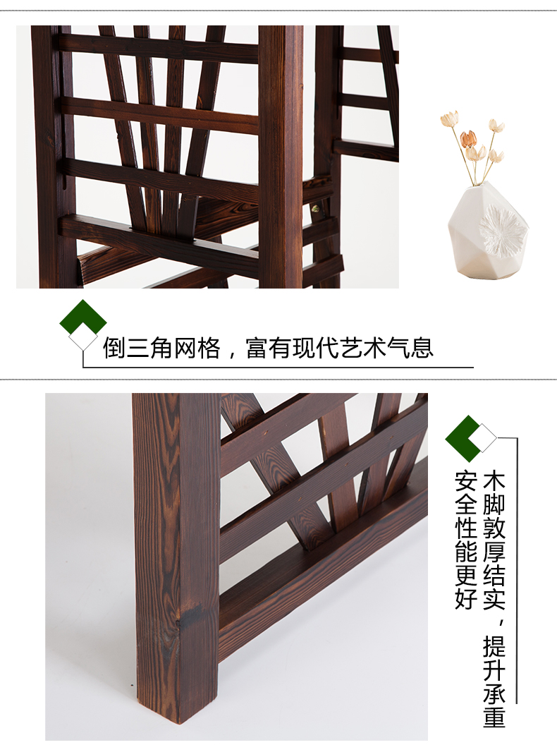 Mái hiên ngoài trời chống ăn mòn nhà gỗ gazebo nho giá ban công sân vườn bàn giải trí và ghế carbonized gỗ leo cây nho đứng bàn ghế cafe ngoài trời