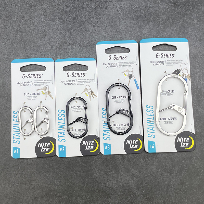 American nay love niteize mountaineering buckle G character clasp quick hanging key button SHOULDER BAG HANGING BUCKLE CLIMBING BUCKLE STAINLESS STEEL