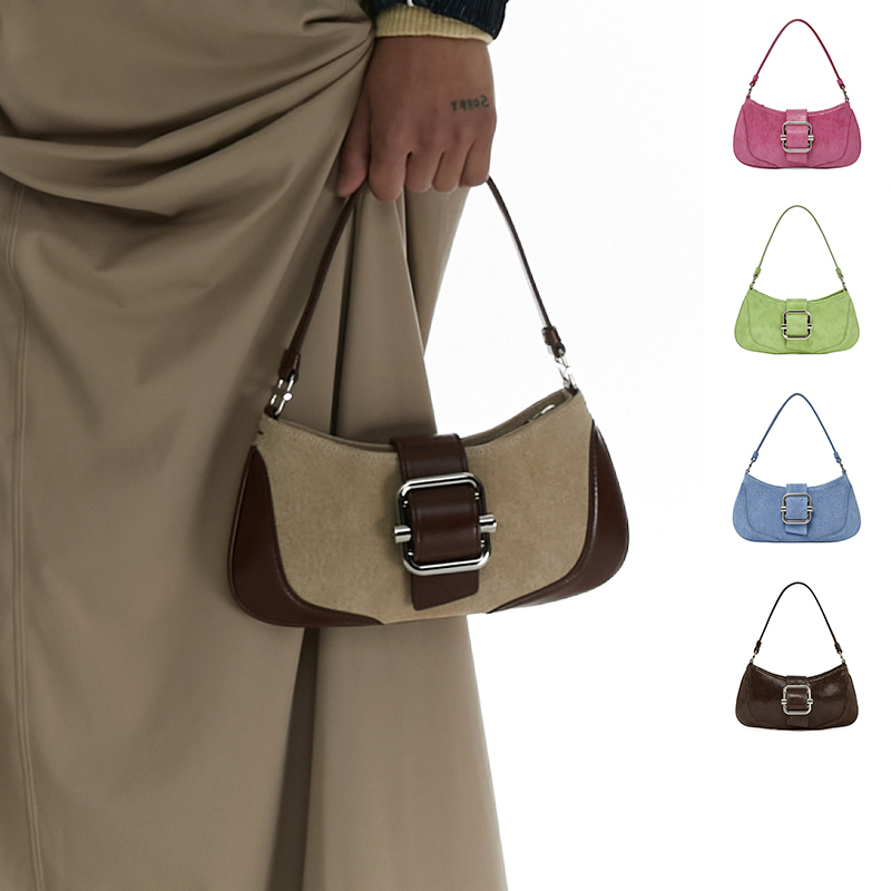 Osoi New 23 Spring and Summer Shoulder Brocle Small Cowhide Armpit Bag Crossbody Handbag