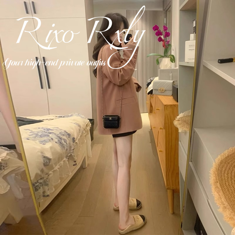 Rixo Rxly High-End Rose Pink Petite Blazer for Women, Spring and Autumn Niche Casual Suit Jacket Rixo Rxly High-End Rose Pink Petite Blazer for Women, Spring and Autumn Niche Casual Suit Jacket