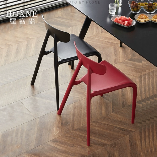Современный минималистичный дизайнерский обеденный стул в скандинавском стиле, стул для отдыха из полипропиленового материала, бренд Hoxne, подходящий для нескольких сцен