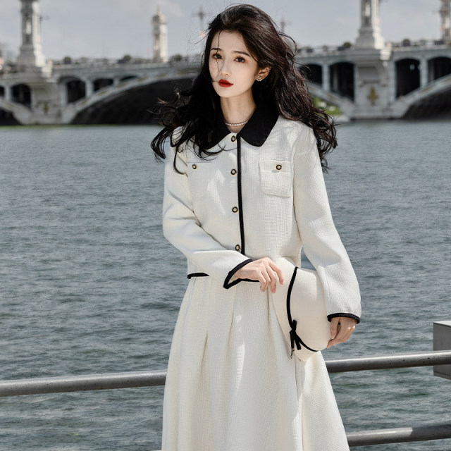 Cold wind and salt series women's 2022 autumn and winter suit women's new high-end women's dress two-piece suit