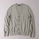 Áo len nam 180 len cotton màu Chun cổ chữ V đơn ngực dài đan áo len dệt kim cho nam - Cardigan