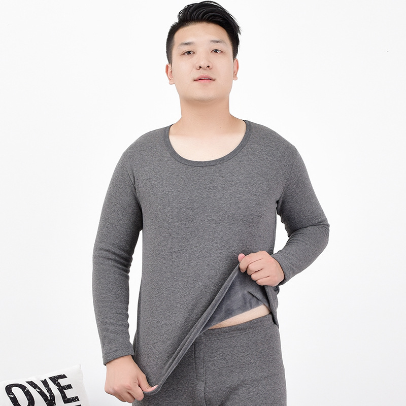 Mùa đông đặc biệt cộng với phân bón XL cộng với nhung dày đồ lót nam chất béo 佬 mặc áo cánh đơn lẻ quần áo mùa thu ao giu nhiet lot long