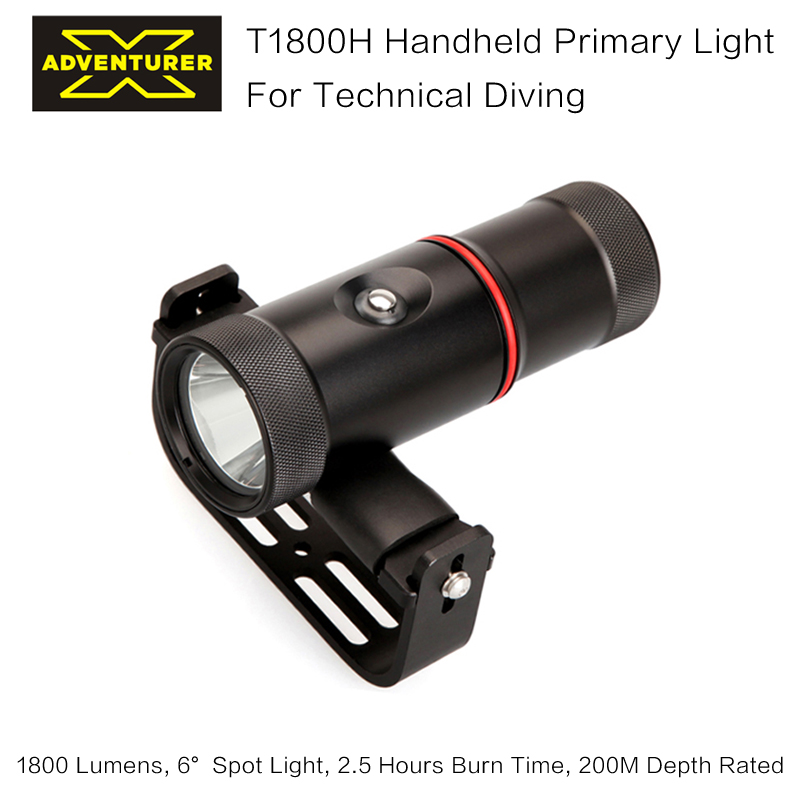 X-ADVENTURER Explorer T1800H 1800 Lumens LED Handheld Technical Diving Wireless Main Light