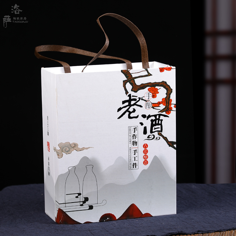 An empty bottle 1 catty ceramic creative gift small liquor storage jar pot seal it with gift box decorative bottle