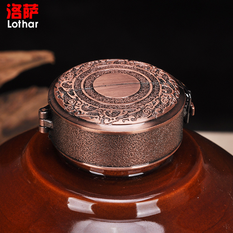 Jingdezhen ceramic bottle 1 catty 2 jins of 3 kg pot in extremely good fortune 5 jins of 10 jins jars liquor bottle wine in it