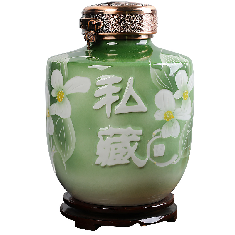 Ceramic bottle 5 jins of 10 jins jar it liquor mercifully wine sealed bottle hip flask casks jingdezhen its