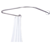 Shower curtain rod L-shaped T-shaped simple shower room waterproof punch-free bathroom U-shaped bathroom rod curved rail shower room