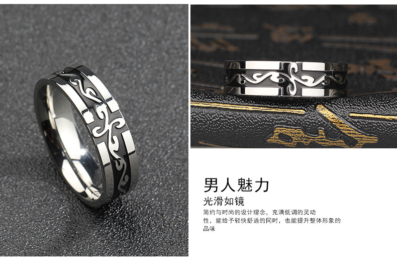 Bague homme en Acier au titane - Ref 3086997 Image 18