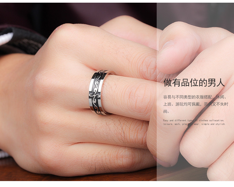 Bague homme en Acier au titane - Ref 3086997 Image 26