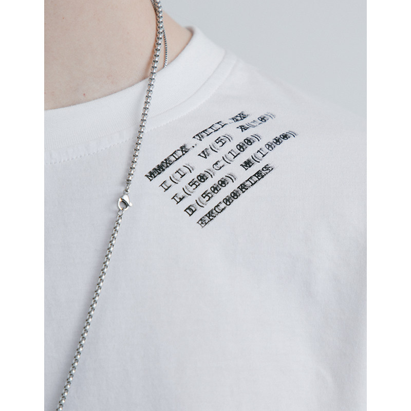 EKCOOKIES original designer Zhou Zhennan same round neck skin thread embellished bottled long sleeve T-shirt