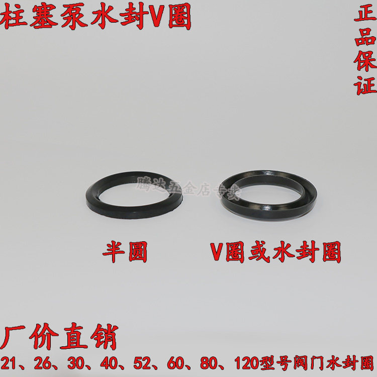 Petrol engine spray dosing machine three-cylinder plunger pump physics machine 16 21 22 26 plunger water seal V circle semicircular sealing ring