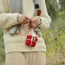 Tea Green original design brocade gift handwoven rope mini crossbody cute diy material bag New Year