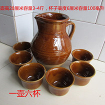 Yunnan handmade earthenware pots pottery household teapots coarse pottery Dali wood-fired teapots extra-large tea cans