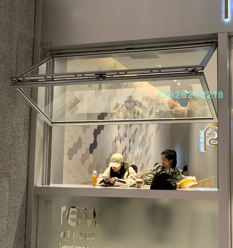 Up and down folding windows milk tea coffee shop with windows up and down folding windows can be equipped with hidden accessories
