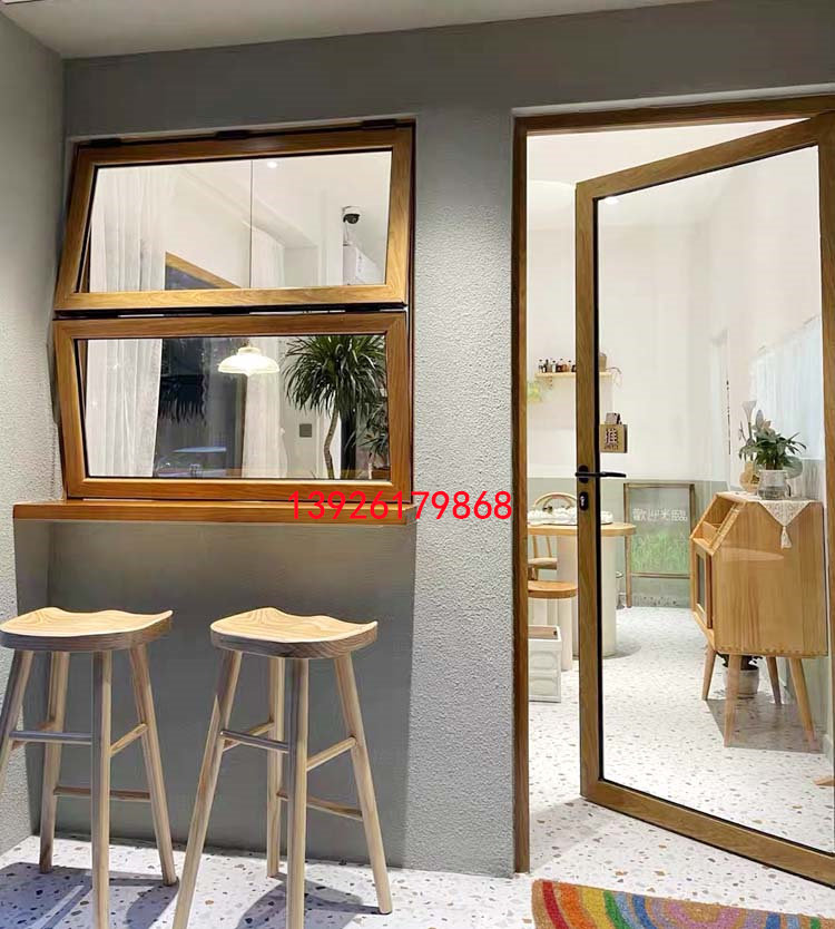 Net red coffee aluminum alloy heavy duty hidden upper folding window folding up and down with pull and stop multi-point positioning folding window