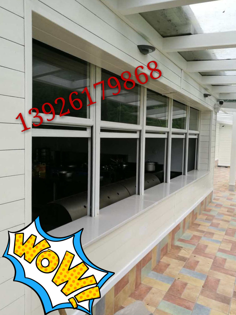 Delivery window Canteen transfer window Opposite special window Tempered glass aluminum alloy lift up and down