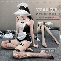 Горничная [обруч для волос+кольцо шеи+юбка+фартук+браслет* 2+кольцо ноги+t штаны] Носки