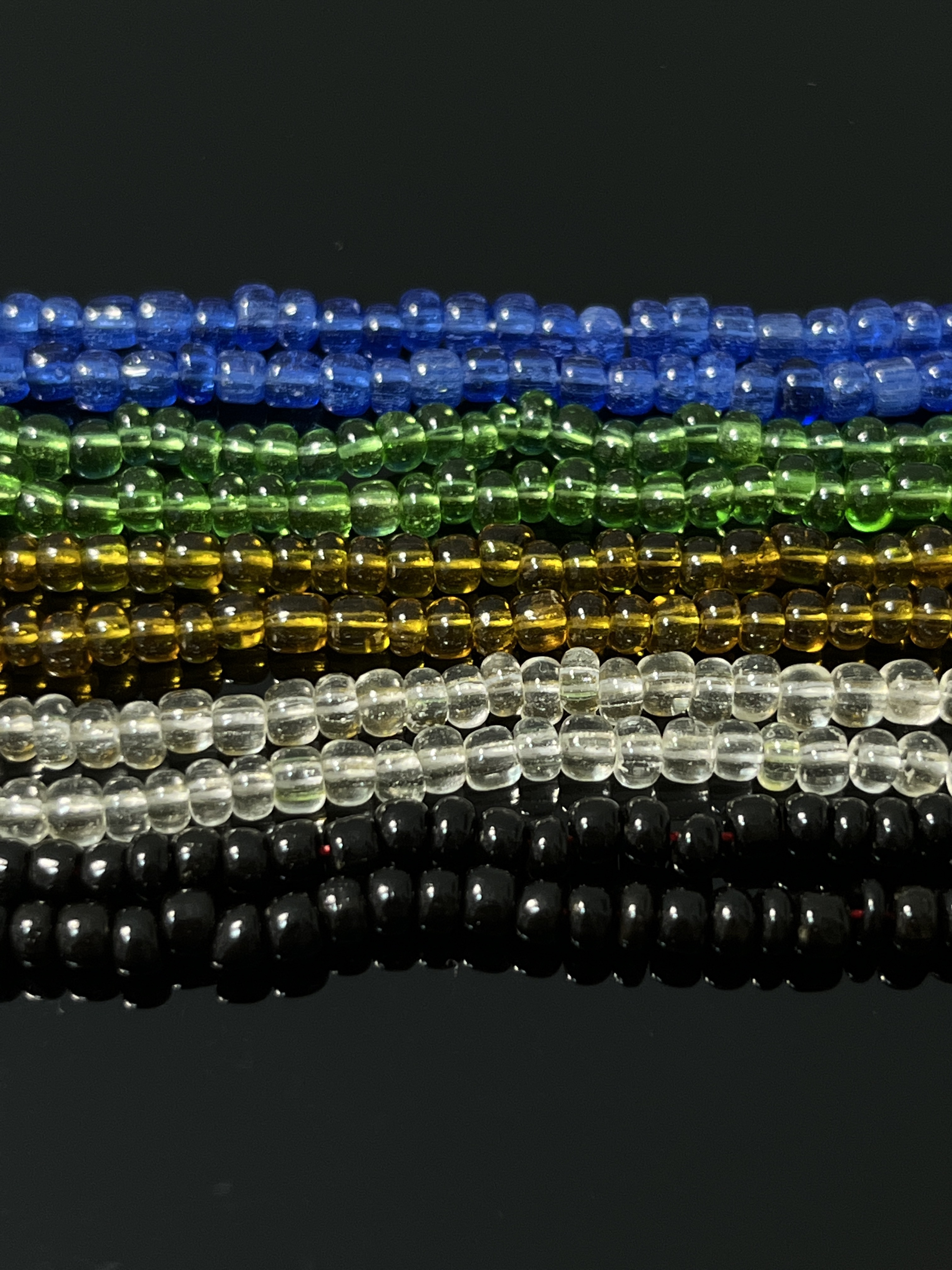 Old glazed millet beads 4mm total length about 36cm color random remarks contact customer service