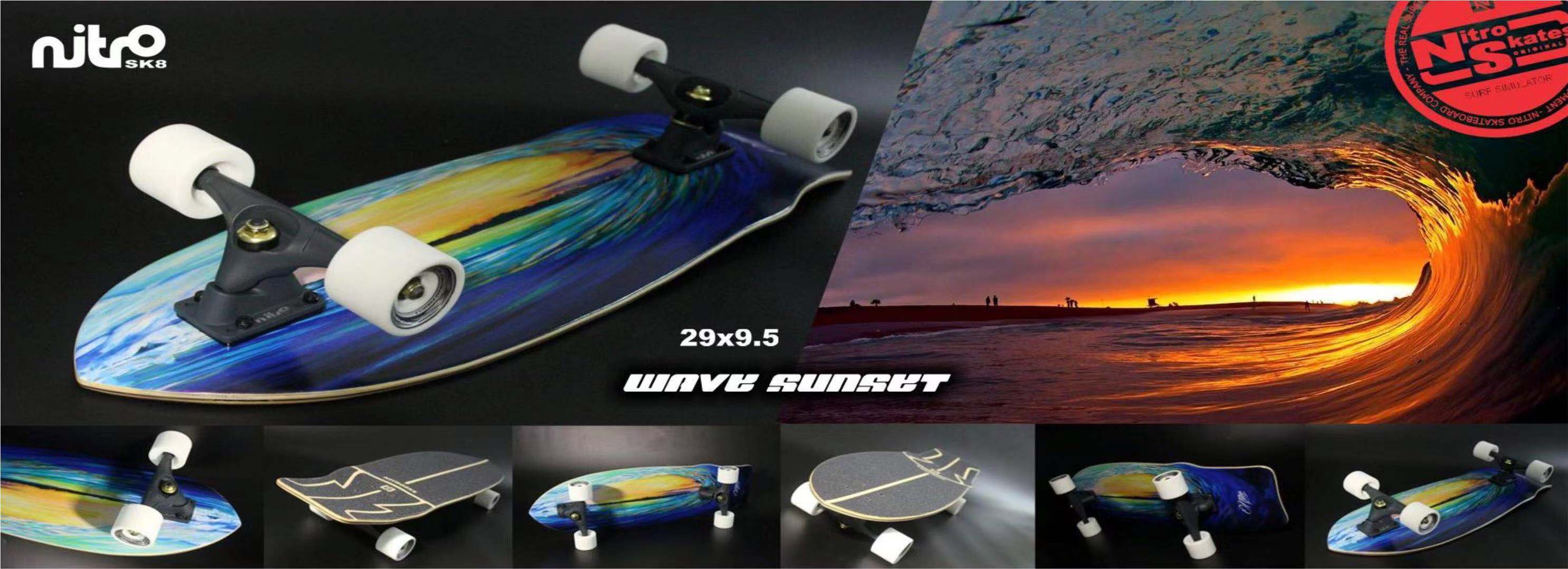 Thương hiệu Brazil Nitro SK8 lướt ván trượt ván carver bơm vũ khí lướt ván - Trượt băng / Trượt / Thể thao mạo hiểm ván trượt điện tự cân bằng