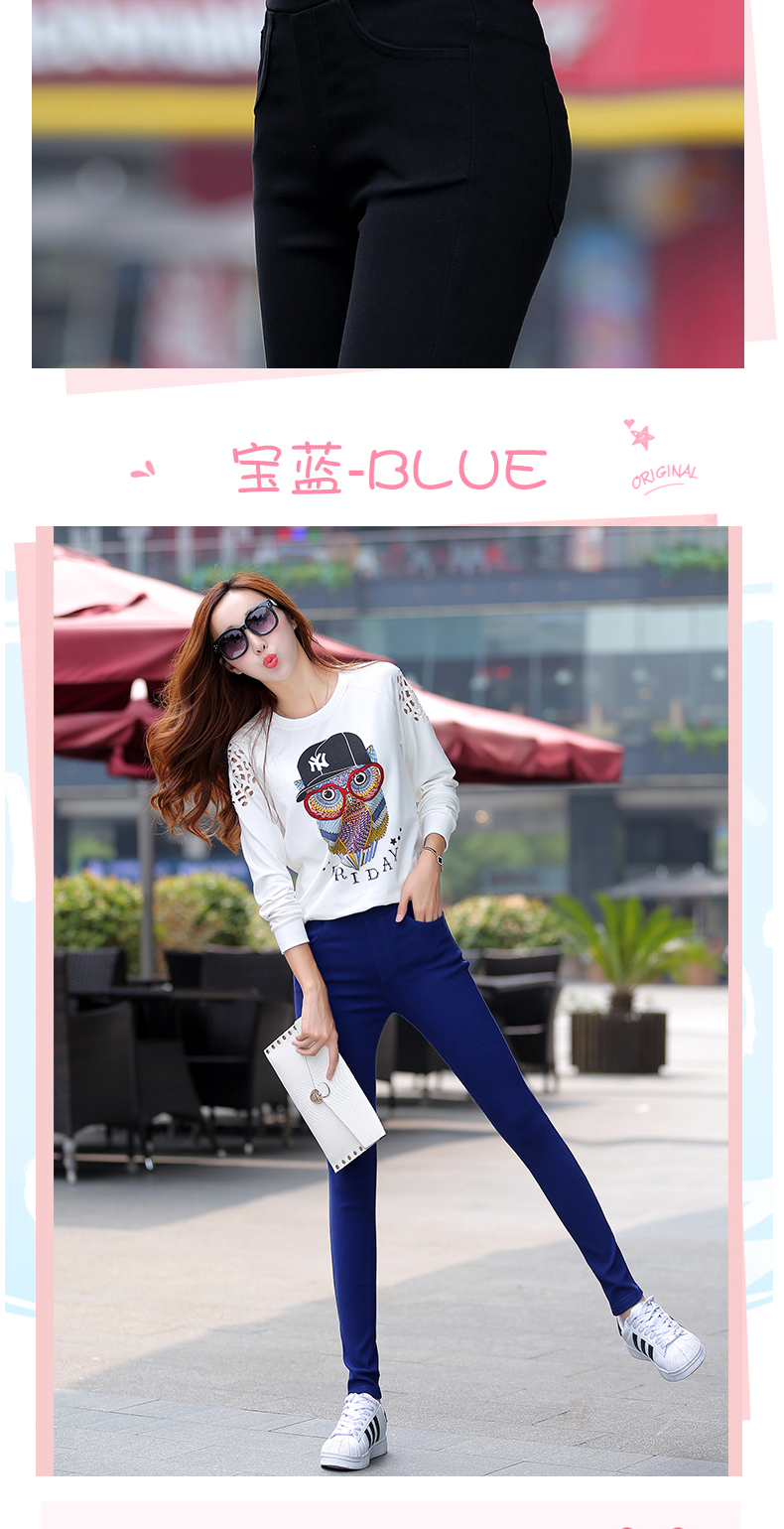 Quần legging trắng nữ mặc quần dài 2019 mới xuân hè co giãn eo cao 9 điểm chân nhỏ quần bút chì - Khởi động cắt quần áo bộ thu đông nữ đẹp
