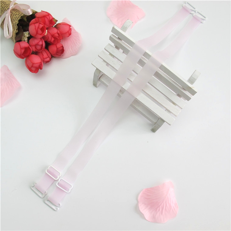 Silicone Candy Màu trong suốt Dây đeo vai chống trượt Bra Đồ lót Wild Dress Tube Top Cổ áo dây đeo vai dây áo lót hở lưng gợi cảm