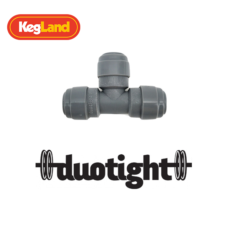 Factory direct craft double seal quick plug connector tee duotiight 8mm (5 16quot )KL02387