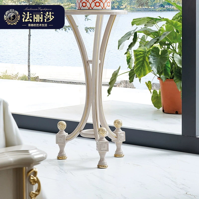 Đồ nội thất Farisa phong cách Châu Âu gỗ cứng đứng sàn kệ hoa củ cải xanh mọng nước kệ phòng khách trong nhà R5 - Kệ