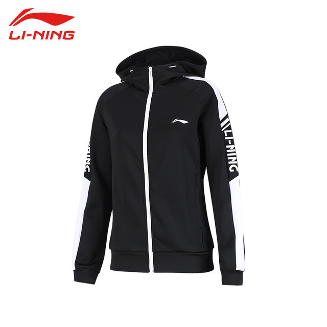 Li Ning sweatshirt ແມ່ຍິງພາກຮຽນ spring ແລະດູໃບໄມ້ລົ່ນອອກກໍາລັງກາຍອອກກໍາລັງກາຍ cardigan ແຂນຍາວ hooded ເທິງແສ່ວກິລາເສື້ອ jacket ຂອງແມ່ຍິງ