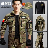 Камуфляж CP + военные 𢧐 наклейки с волками 4 шт. + 803 черная футболка + шапка