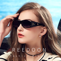 Polarizing mirror driver sunglasses Men and women myopia set mirror square frame sunglasses sunglasses driving special fashion trend