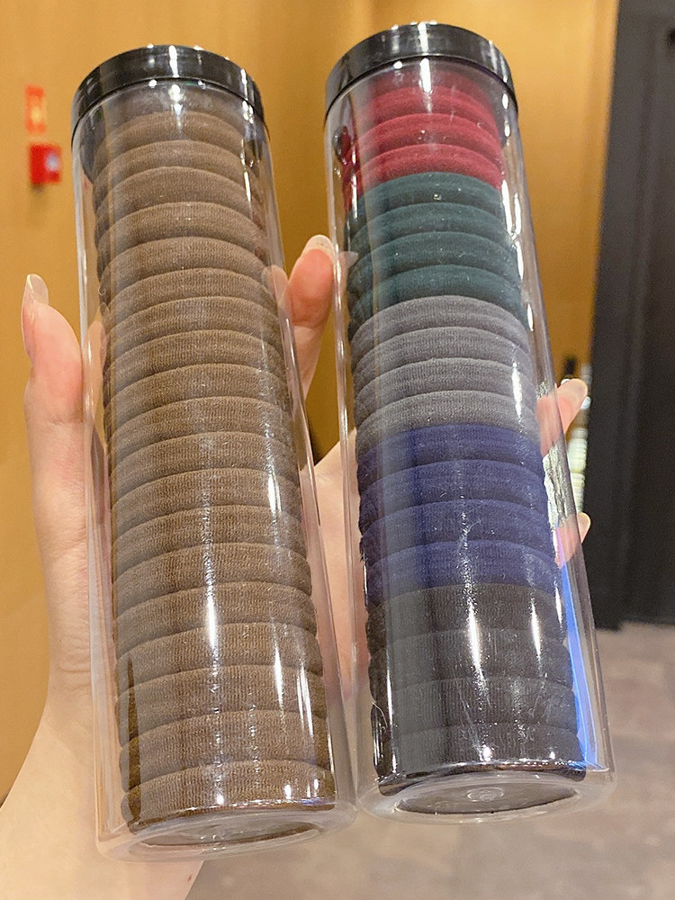 Black Thick Rubber Band for Women to Tie Their Hair, Children's Hair Ties, Hair Ropes, Trendy 2024 New Style Hair Bands for Summer Ponytails