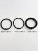 Black High-Elastic Hair Rope for Women 2025 New Classy Scalp Band Hair Tie Adult Durable Leather Set Headband Headwear