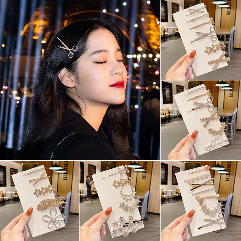 Online Red 2022 New Hairpin Side Advanced Hairclip Female Small Clip Head Decorated With Hysea Temperament Atmospheric Word Clip