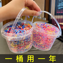 Small rubber band female head Hairband high elastic durable ins series thick disposable color head rope does not hurt hair