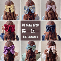 Hairclip female summer head hair card high-end big bow headwear Net red 2021 new hair accessories clip hair rope
