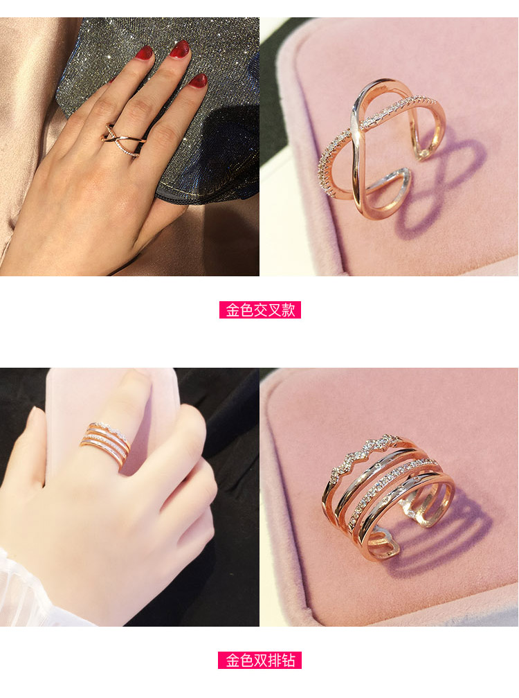 Nhẫn nữ sinh viên Nhật Bản và Hàn Quốc hipster ngón tay lưới màu đỏ cá tính gió lạnh 蹦 di cặp đôi trang sức đuôi nhẫn ngón tay út nhẫn bạc nữ