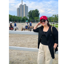 More than 11 years black cardigan autumn fat mm knitted cardigan womens long sleeve side open thin cardigan 200kg