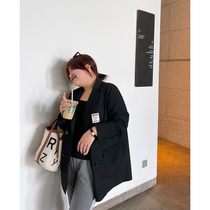 Muzi ideal spring new large size suit jacket female fat mm semi-casual semi-fashion suit jacket 200 pounds