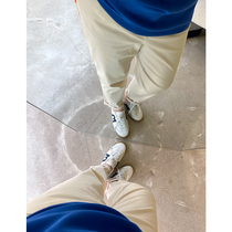 Muzi ideal spring new fat mm large size pants womens high-waisted Harem pants Dad pants show thin nine-point pants 200 pounds