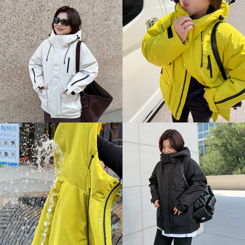Plus-Size Women's Winter Outdoor down Jacket, Muzi Ideal Large Size Women's One-Piece down Jacket Without Padding, White Duck down Jacket 100kg Plus-Size Women's Winter Outdoor down Jacket, Muzi Ideal Large Size Women's One-Piece down Jacket Without Padding, White Duck down Jacket 100kg