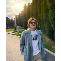 Autumn new 200 Jin plus size blazer womens fat mm professional wear crisp quality suit 200 Jin