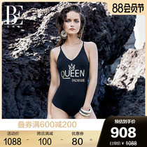BE Van Dean QUEEN series one-piece triangle swimsuit Cross-belt sexy backless belly-raising swimsuit