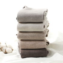 Japanese cotton leggings women wear thin velvet autumn and winter with thickened feet solid color pantyhose Oat white milk coffee color