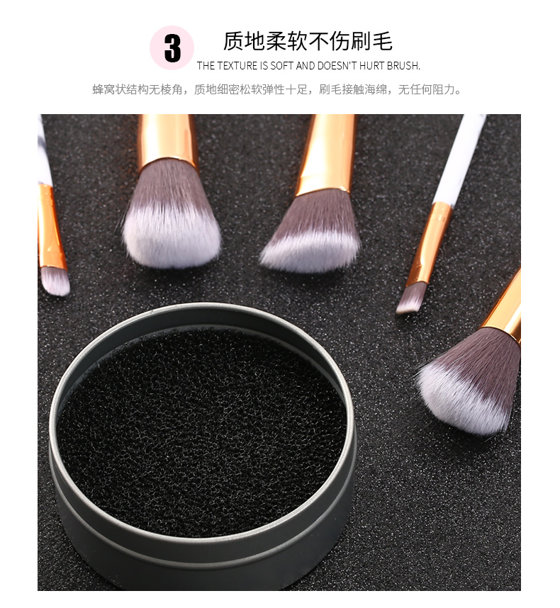 Magic Beauty Makeup Brush Cleaning Sponge Box Eye Shadow Brush Loose Concealer Brush Set Lazy Dry Cleaning Tool - Các công cụ làm đẹp khác lông mày ngang cho mặt tròn