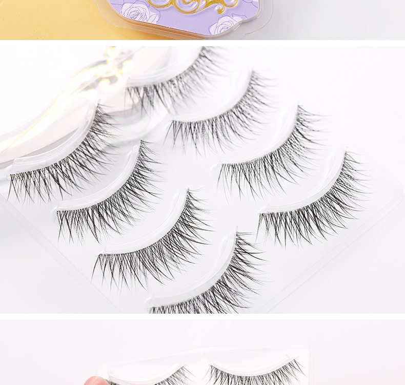Magic Beauty Độ dày tự nhiên Mô phỏng Thành công Nửa mắt Mắt Lông mi giả Gửi keo siêu dính mi lông chồn
