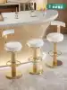Light luxury bar chair Modern simple household bar chair Nordic front desk bar chair lifting backrest high stool
